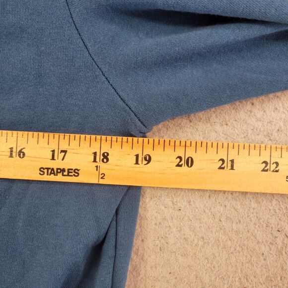 Adidas Crop Sweater Womens XS Blue Mock Neck Pocket Sweatshirt 1/4 Zip - Picture 7 of 8